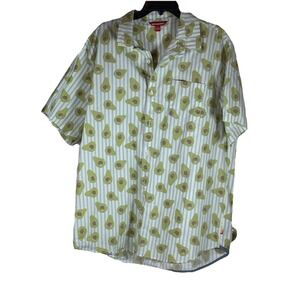 Men's Union Bay Button Down‎ Shirt Short Sleeve Avocado Print 2X